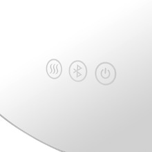Silver Cargill Round LED Bathroom Mirror with Bluetooth