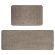 2 Piece Khaki Silja Kitchen Mat Set