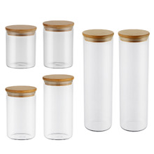 6 Piece Alto Borosilicate Glass Storage Jar Set