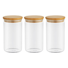 Alto 750ml Borosilicate Glass Storage Jars (Set of 3)