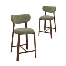 65cm Laurent II Chenille Bar Stools (Set of 2)