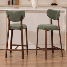 65cm Laurent II Chenille Bar Stools (Set of 2)