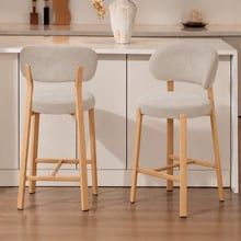 65cm Cecil I Chenille Bar Stools (Set of 2)