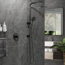 Lia 250mm Round Twin Shower Mixer Set