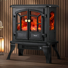 Maura 2000W Black Electric Fireplace Heater