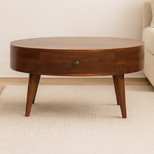 Emorie Round Mango Wood Coffee Table