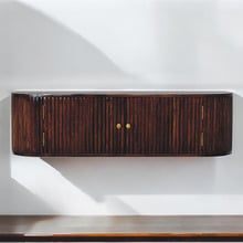 110cm Nikita Mango Wood Wall-Mounted TV Unit