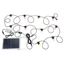 10 Multi-Coloured Maxwell Solar Festoon Lights