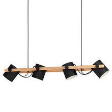 Hornwood Steel & Rubberwood Pendant Light