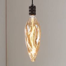 Flame E27 Candle 4W Amber 34.5cm Dimmable LED Filament Bulb