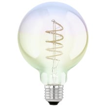 Elvo E27 Round Warm White 4W Rainbow 9.5cm LED Filament Bulb