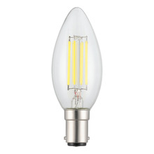 Flik B15 Clear Candle 4W Dimmable LED Filament Bulb