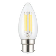 Flik B22 Clear Candle 4W Dimmable LED Filament Bulb