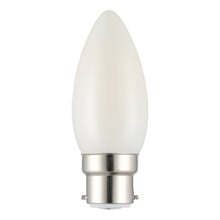 Facet B22 Frost Candle 4W Dimmable LED Bulb