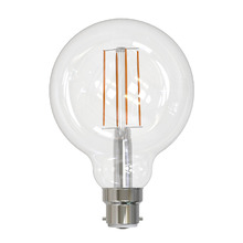 Fisher B22 Round 7.5W Dimmable LED Filament Bulb