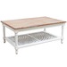 White with Oak Top