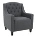 Sky Blue Furniture Dark Grey Lakewood Fabric Armchair & Reviews ...