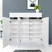 White High Gloss Dawson 3 Door Shoe Cabinet | Temple & Webster