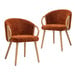 Light Oak / Rust Orange