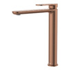 Empire Slim Brushed Copper Tall Basin Mixer