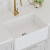 Pierre 610mm Single Fireclay Farmhouse Sink