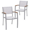 Silver Maui Aluminium Outdoor Sling Dining Chairs