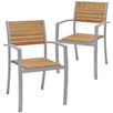 Natural Maui Eucalyptus Wood Outdoor Dining Chairs