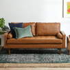 Tan Stockholm Faux Leather Sofa
