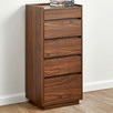 Walnut Rhet 5 Drawer Tallboy