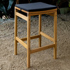 65cm Verona Wooden Outdoor Barstool