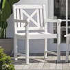 White Santa Cruz Acacia Wood Outdoor Armchair