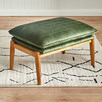 Olive Green Aldric Velvet Ottoman