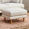 Natural Bungalow Fabric Ottoman