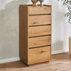 Natural Rhet 5 Drawer Tallboy