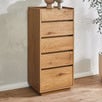 Natural Rhet 5 Drawer Tallboy