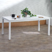 White Kos Extendable Outdoor Dining Table
