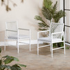 White Amalfi Aluminium Outdoor Dining Chairs