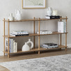 Natural Banjo 3 Tier Long Bookshelf