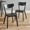 Black Larsen Wooden Dining Chairs