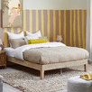 White Wash Beckham Pine Wood Bed Base