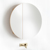 Mecca 800mm Round Mirrored Shaving Cabinet
