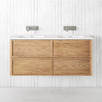 Cali 1200mm Wall Hung Double Vanity with Integrated Basins