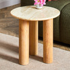 Arabella Travertine Stone Side Table