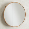 Bronte 800mm Round Mirrored Shaving Cabinet