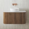 Nomad 900mm Walnut Wall Hung Single Vanity