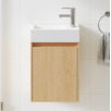 Havana 400mm Wall Hung Small Space Single Vanity with Integrated Basin
