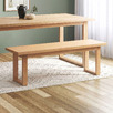 Natural Ski-Leg Dining Bench