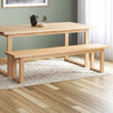 Natural Ski-Leg Dining Bench