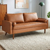 Tan Stockholm Faux Leather Sofa