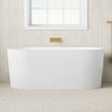 Avalon 1500mm Acrylic Fluted Freestanding Bath with Overflow